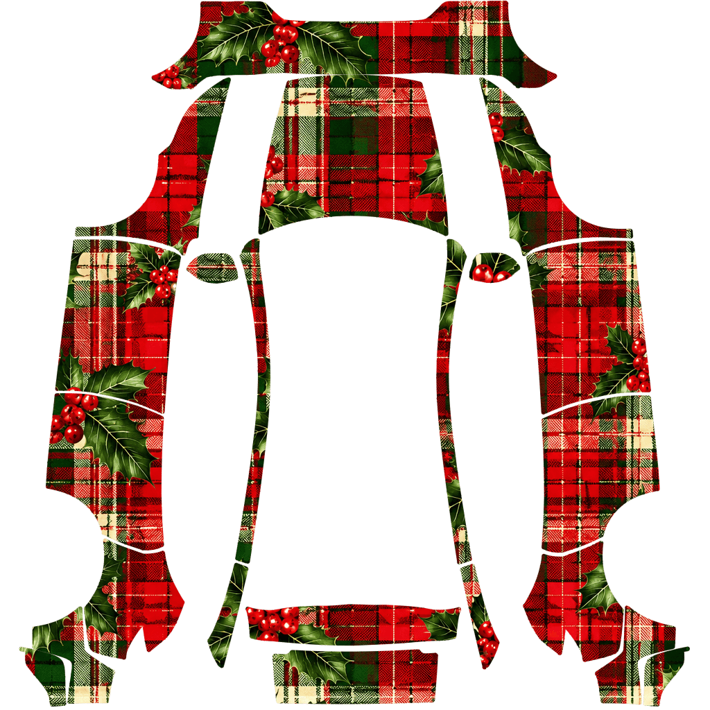 Christmas Red Green Plaid Holly