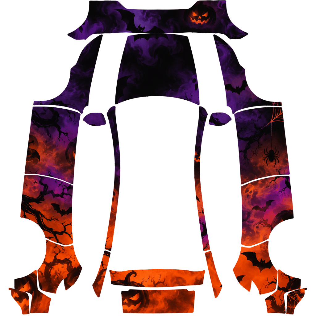 Halloween Black Orange Purple Fog