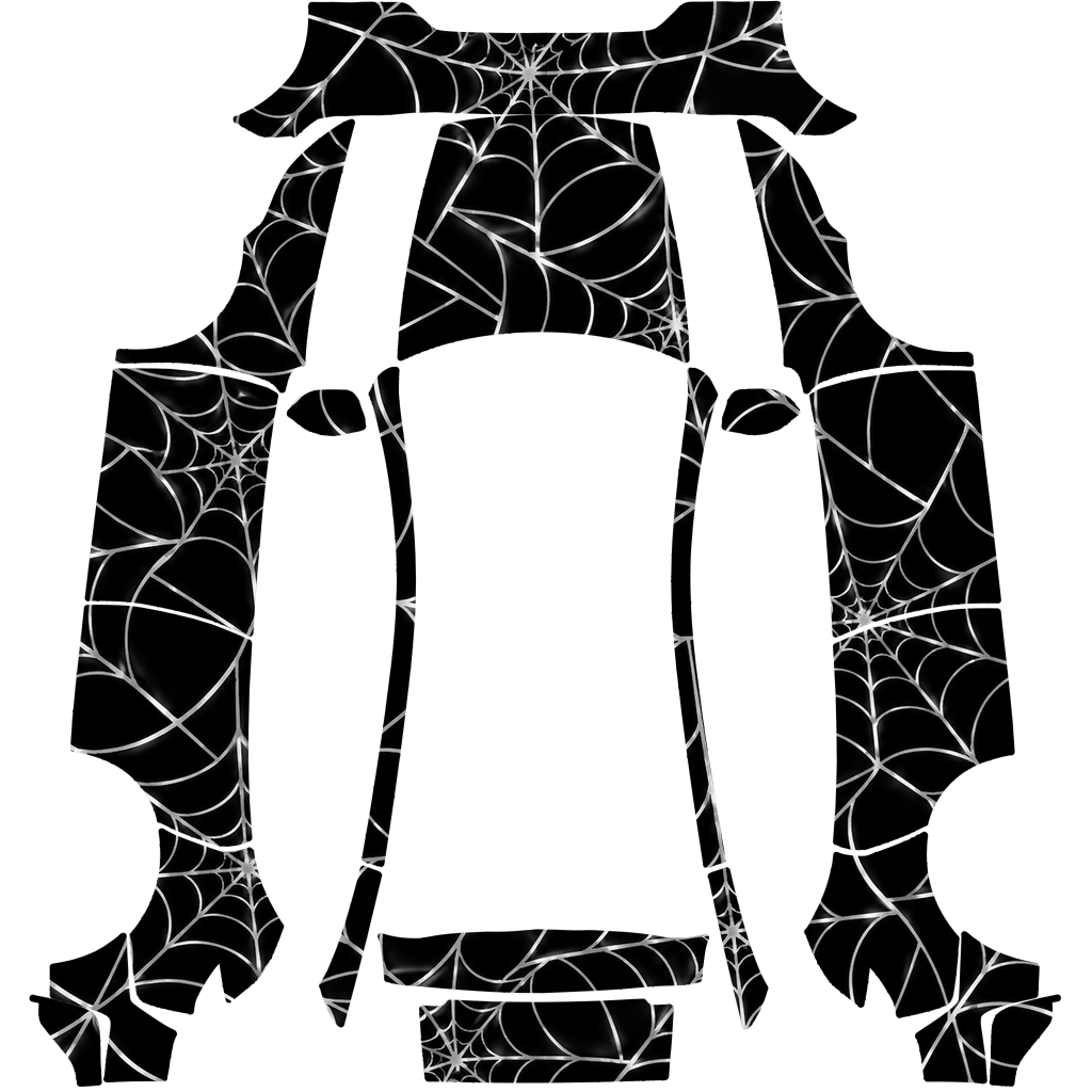 Halloween Gloss Silver Spiderweb