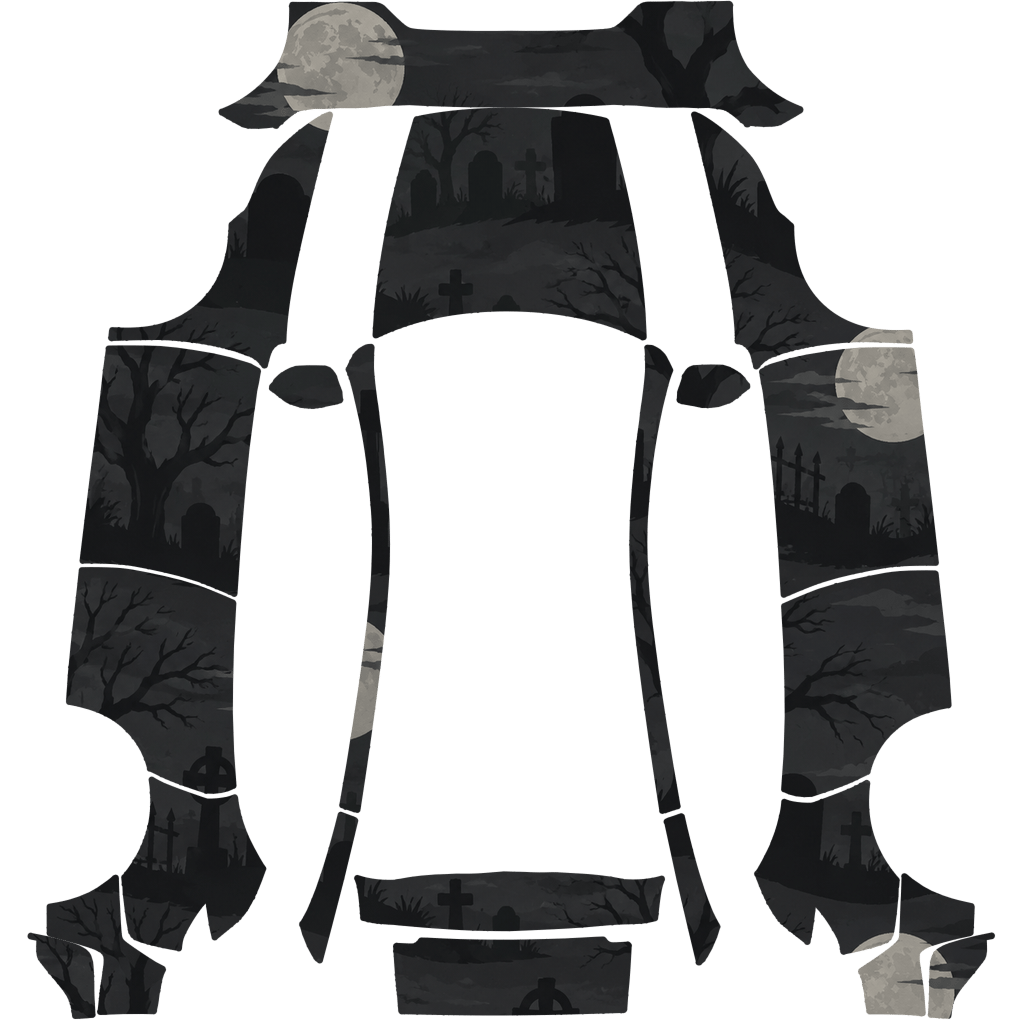 Halloween Graveyard Silhouette