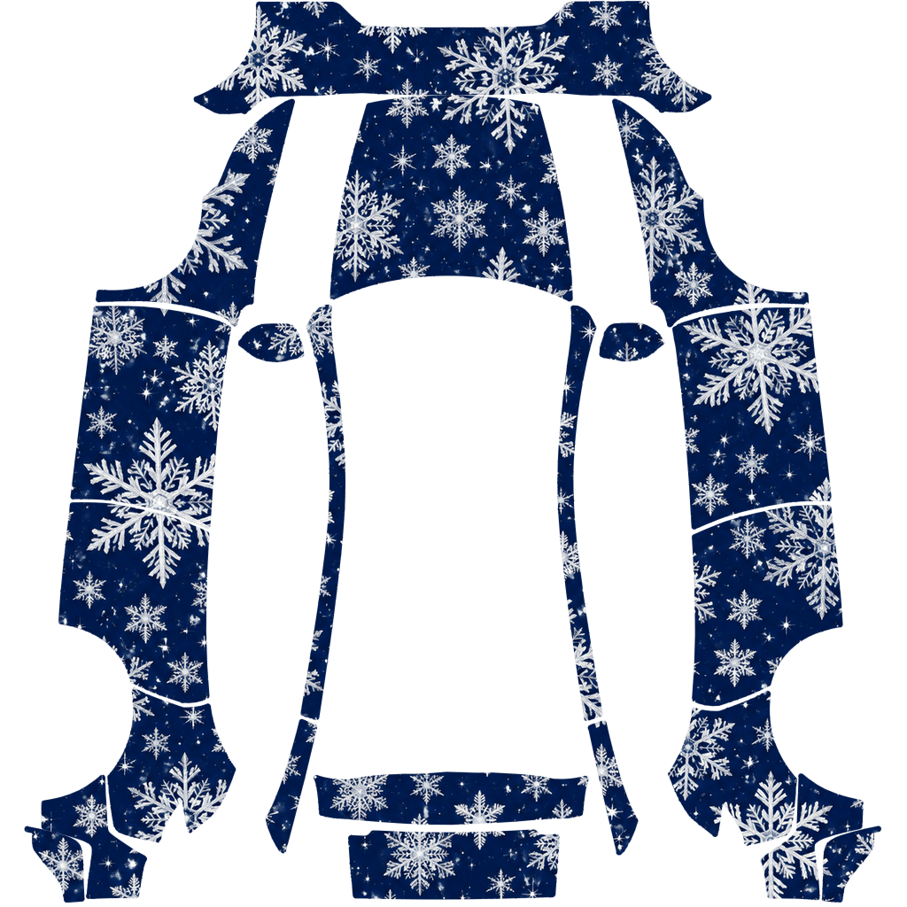 Christmas Snowflake Silver Navy