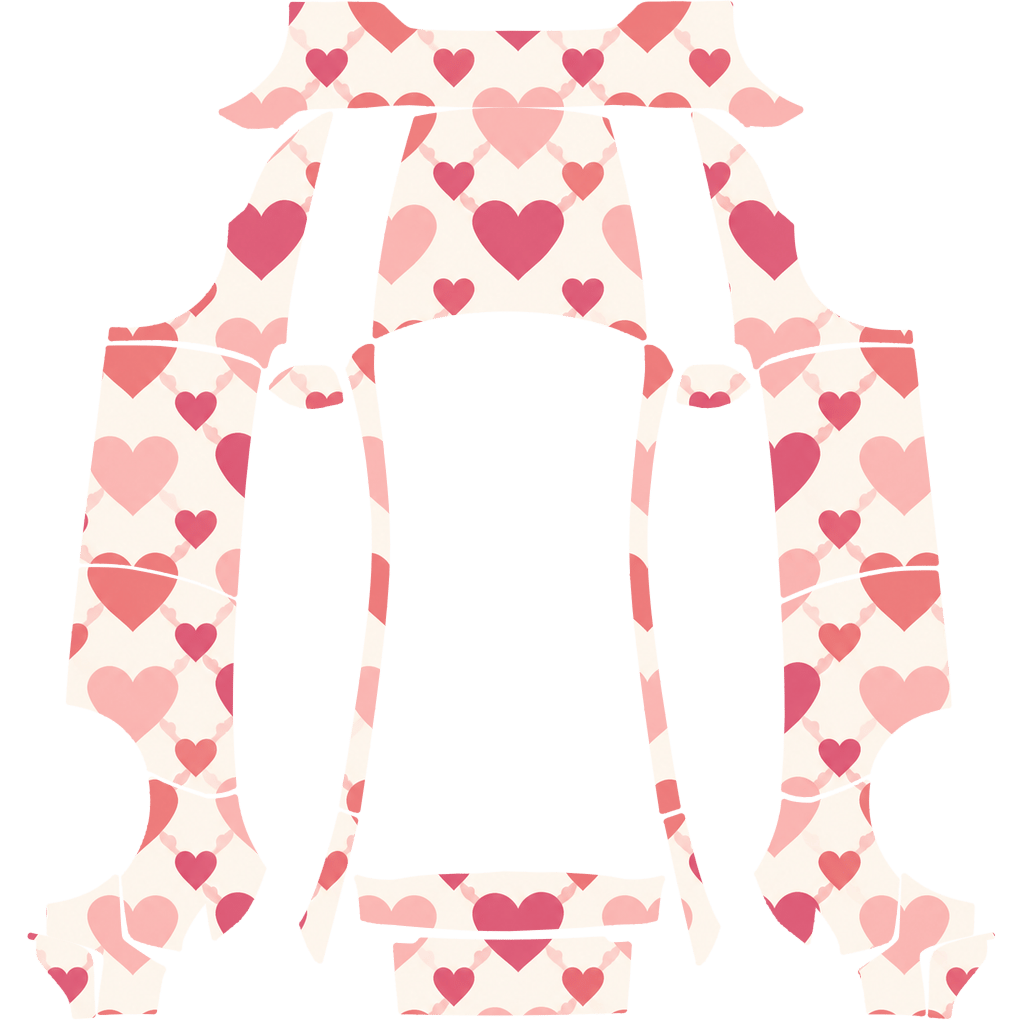 Valentine Rose Pink Hearts