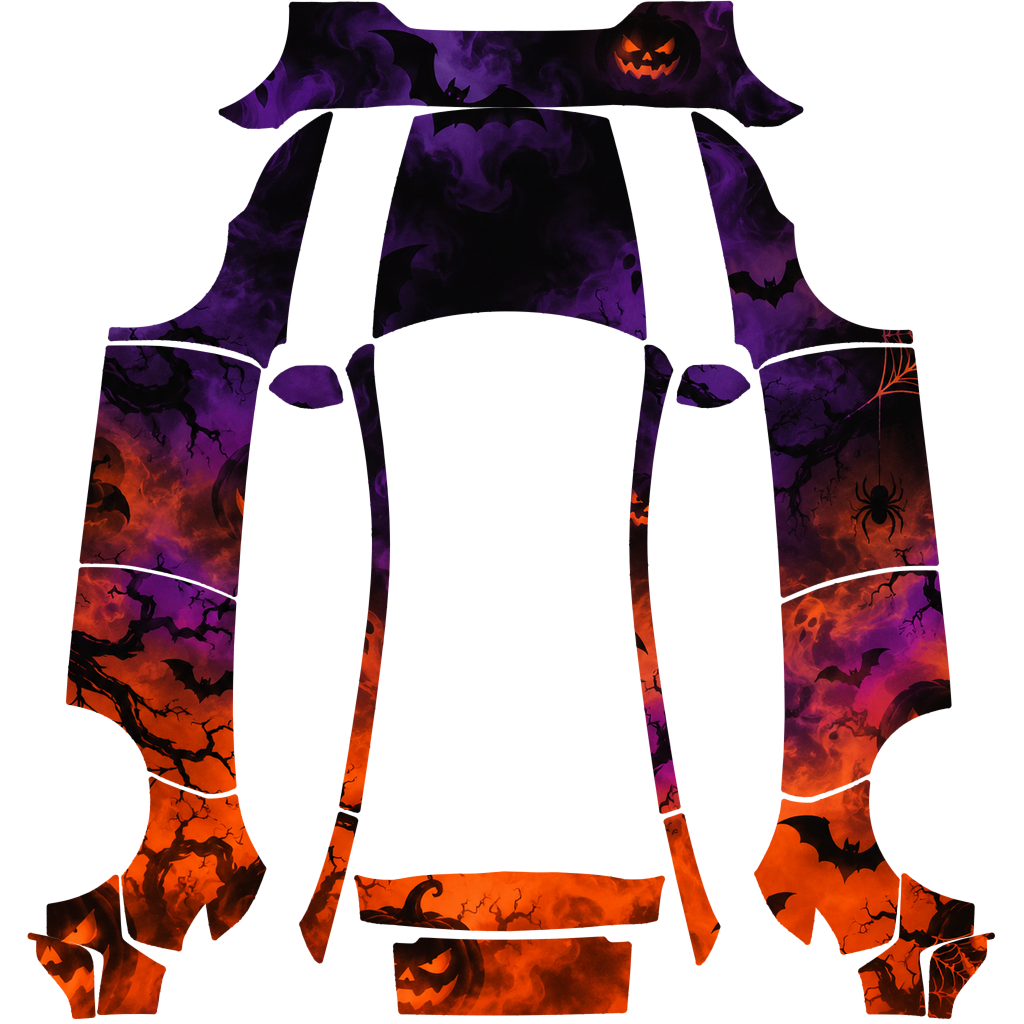 Halloween Black Orange Purple Fog