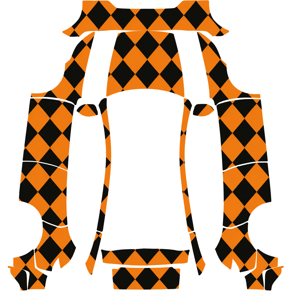 Halloween Pumpkin Harlequin