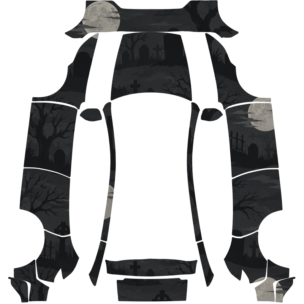 Halloween Graveyard Silhouette
